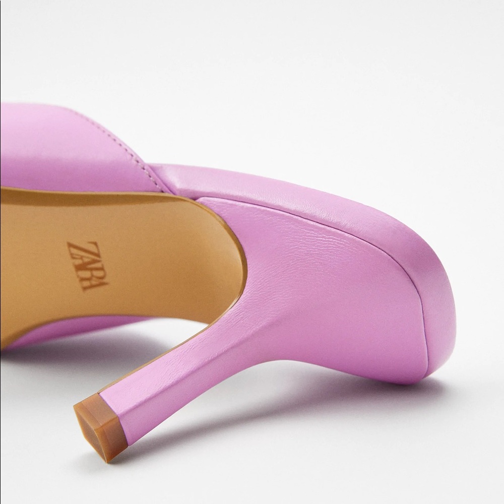 Zara mauve square heeled sandals - Picture 4 of 5